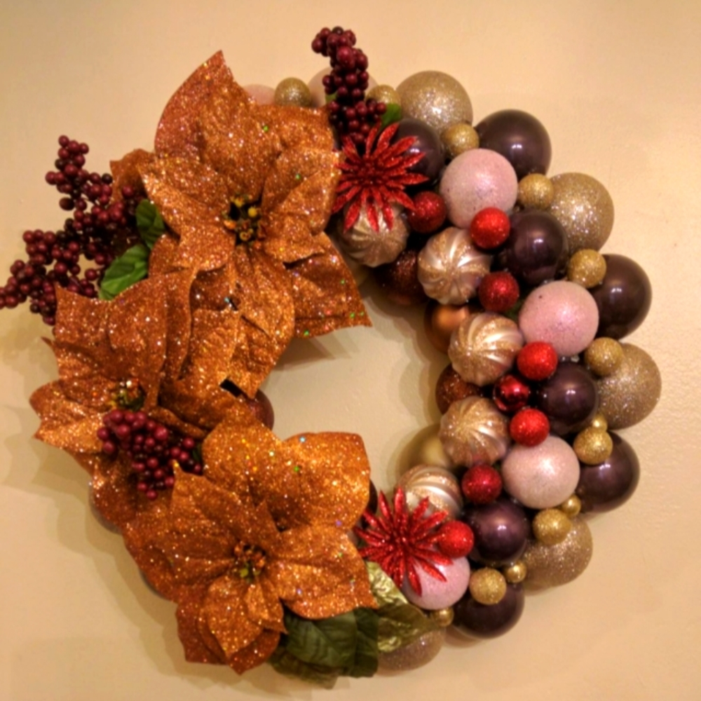 Handmade bulb wreath